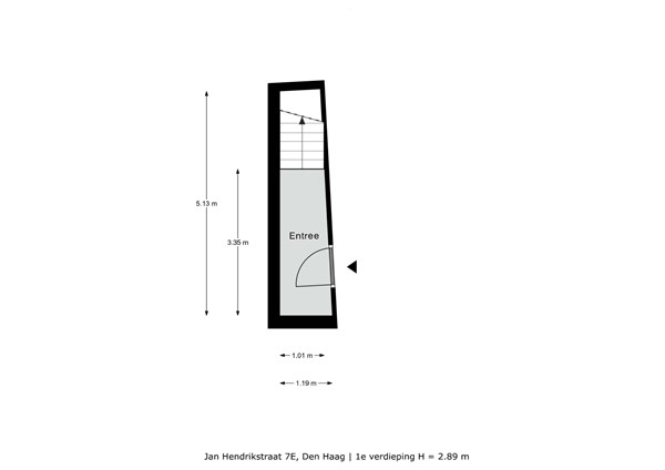 Floorplan - Jan Hendrikstraat 7E, 2512 GK Den Haag